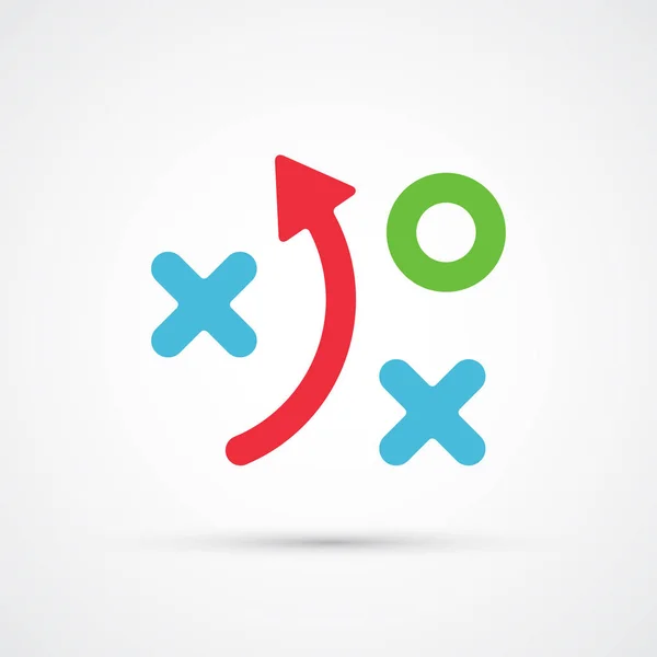 Strateji mali planı trendy sembolü. Vektör çizimi