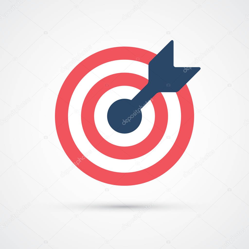 Colored target trendy symbol. Vector illustration