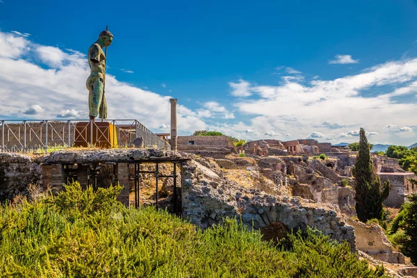 Bronsstaty Daedalus Pompeji Provinsen Neapel Kampanien Italien Europa — Stockfoto