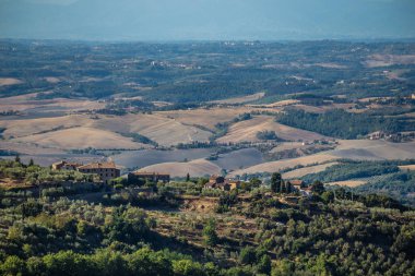 Volterra - Toskana, İtalya, Europe çevresinde Tuscan kırsal manzara