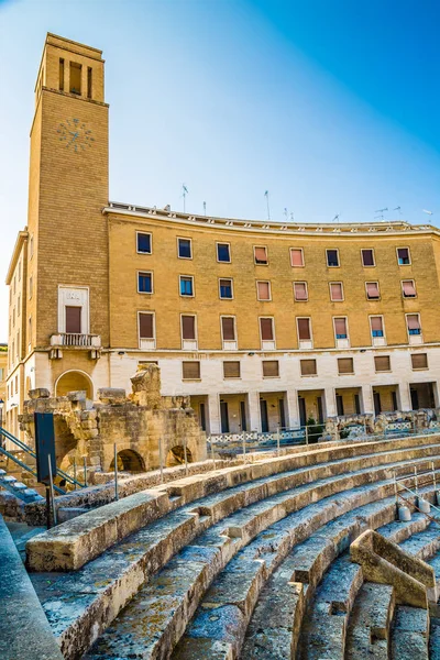 Das Römische Amphitheater Lecce Apulia Italien Europa — Stockfoto