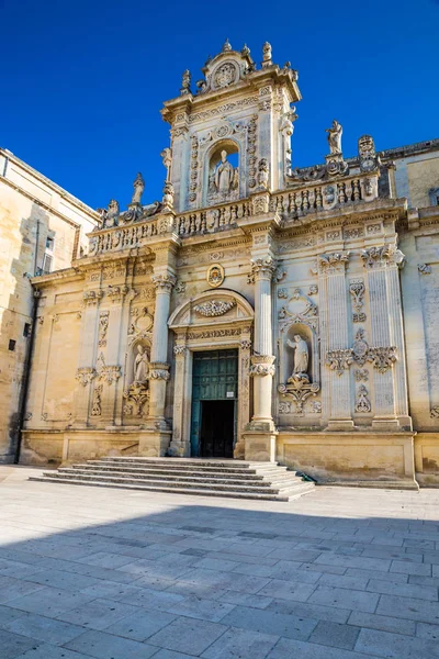 Kathedrale Der Mariä Himmelfahrt Lecce Apulia Italien Europa — Stockfoto