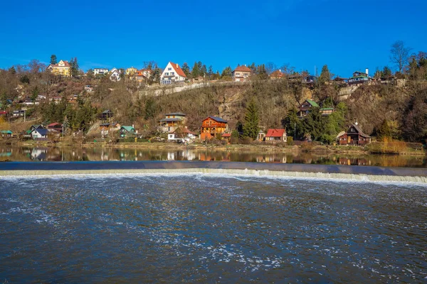 Berounka River - Cernosice, Prague, Czech Republic — Stock Photo, Image