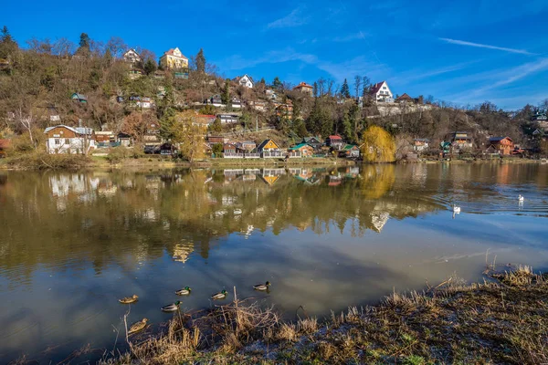 Berounka River-Cernosice, Prága, Cseh Köztársaság — Stock Fotó