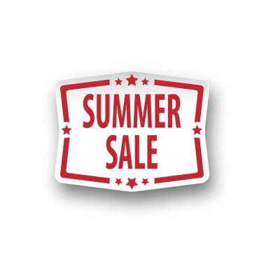 Beyaz arka plan ve gölge ile kağıt modern logo rozet