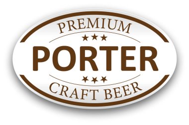 Beyaz arka plan üzerinde oval Modern Vintage simgesi