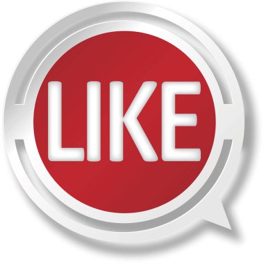 mavi zemin üzerine beyaz ve kırmızı konuşma balonu