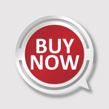 mavi zemin üzerine beyaz ve kırmızı konuşma balonu