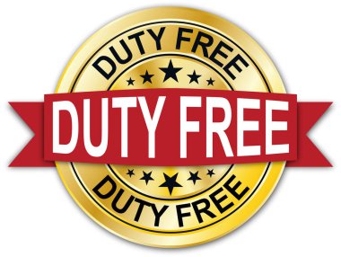 Beyaz arka plan üzerinde yıldız ile yuvarlak altın madalya