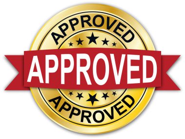 Beyaz arka plan üzerinde yıldız ile yuvarlak altın madalya