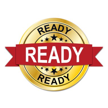 Kırmızı redy yuvarlak altın web sikke madalya rozet