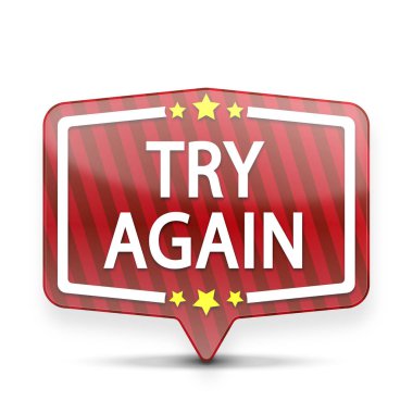 Beyaz arka plan ve Yıldız Kırmızı konuşma balonu