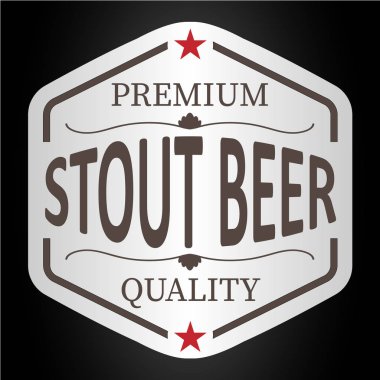 Premium kalite şişman bira logo rozet etiket siyah