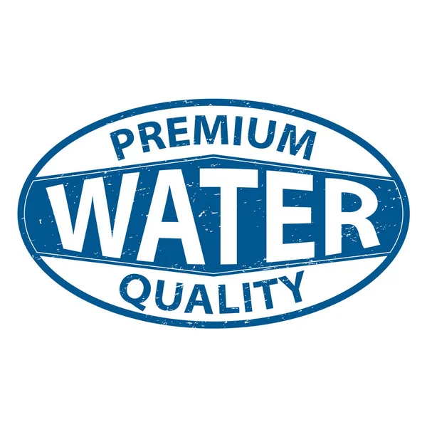 Premium Quality Oval Blue Vintage Logo Stamp — Stock Vector