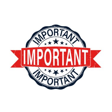 Kırmızı önemli web damgası yıldız ile