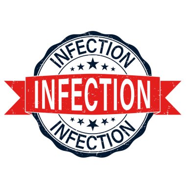 Kırmızı enfeksiyon damgası yıldız ile web