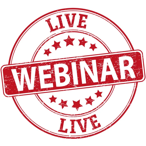 Kırmızı webinar damgası yıldız ile web