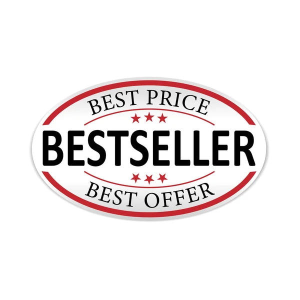 Best price bestseller paper web lable badge isolated — Stock Vector