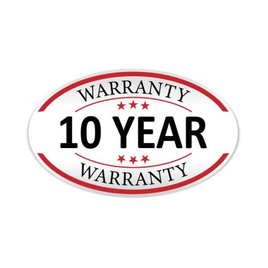 garanti 10 yıl kağıt web etikel rozet izole