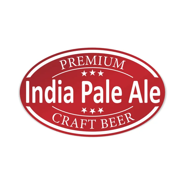 Prémium indiai pale ale kézműves sör ipa papír web lable jelvény elszigetelt — Stock Vector