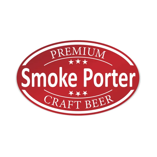 Smoke Porter Bier lable Web-Abzeichen Symbol — Stockvektor