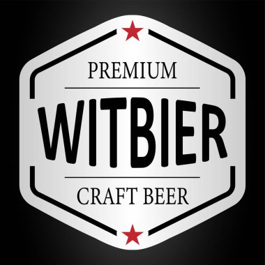 Belçika witbier bira etikel web rozet simge