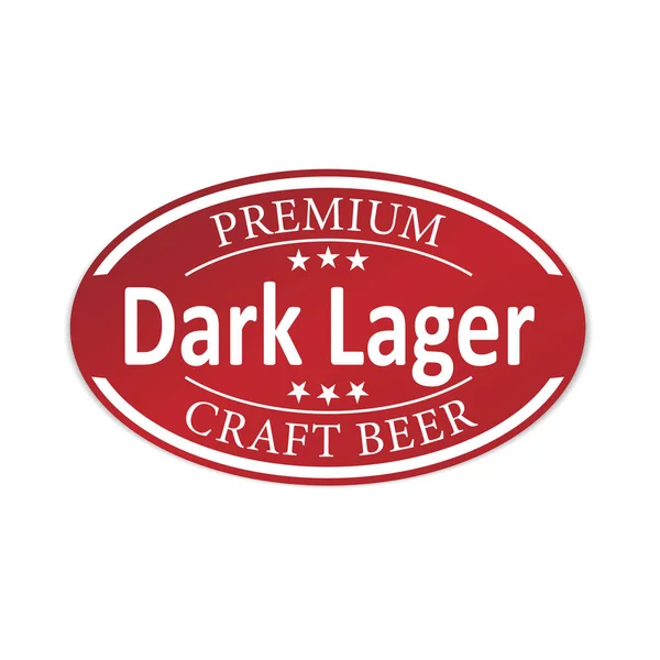 Prémium barna sör kézműves sör lable web jelvény ikon — Stock Vector