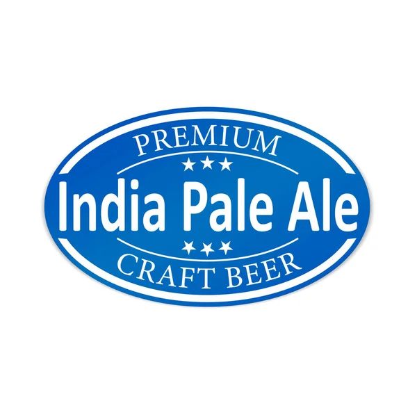 Prémium indiai pale ale sör kézműves papír web lable jelvény elszigetelt — Stock Vector