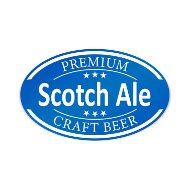 scotch ale sigorta primi zanaat bira kağıt web etikel rozet izole