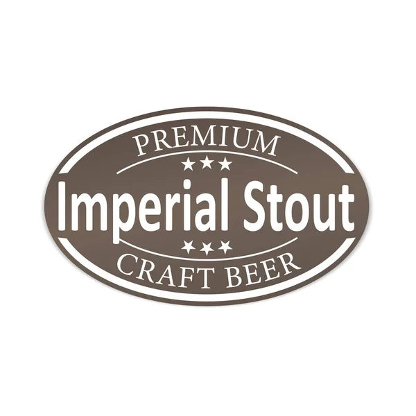 Imperial Stout Premium Craft Beer lable Web Badge Ikone — Stockvektor