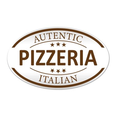 autentic pizzacı Italia kağıt web etikel rozet izole