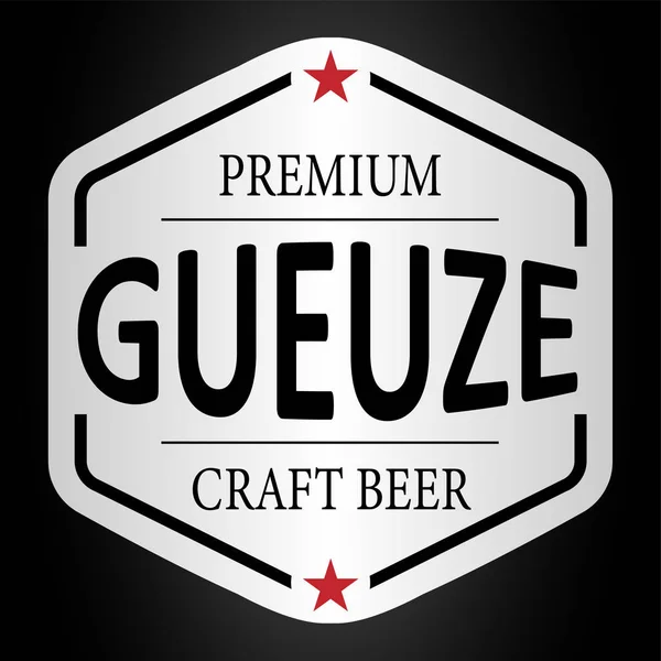 Születést megelőző geuze sör kézműves lable web jelvény ikon — Stock Vector