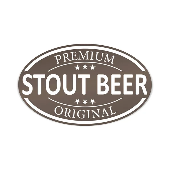 Premium-Stout Bier lable Web-Abzeichen Symbol — Stockvektor