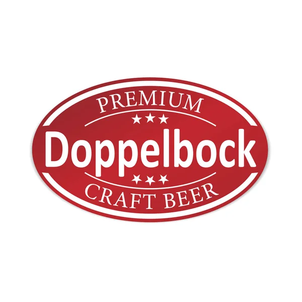 Premium dopperlbock birra artigianale lable web badge icona — Vettoriale Stock