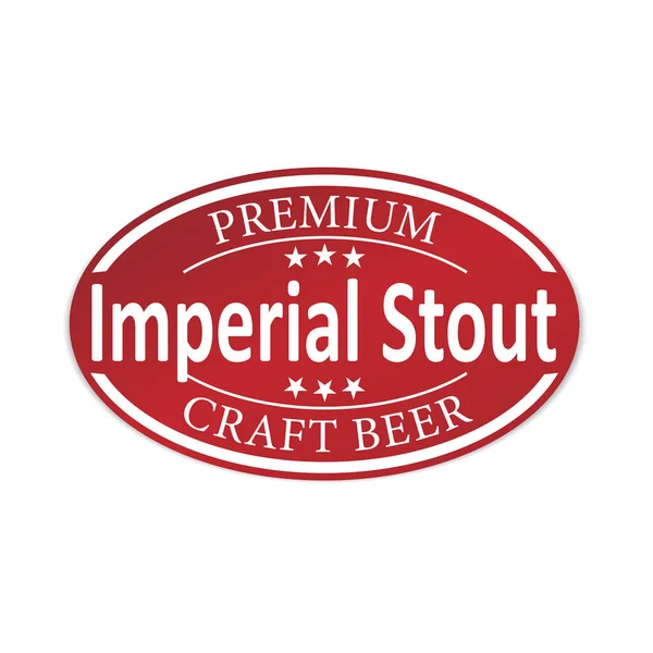 Premium Imperial Stout Craft Beer lable Web Badge Ikone — Stockvektor