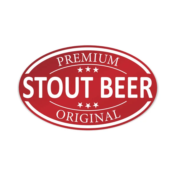 Premium-Stout Bier original Papier Web-Abzeichen Logo-Symbol mit Sternen — Stockvektor