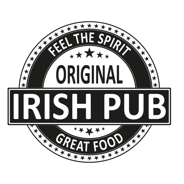 ruh asıl Irish pub büyük gıda izole pencere boyutu etiket hissediyorum