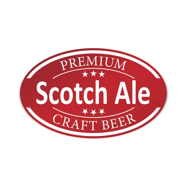 Premium Scotch Ale Craft Beer lable Web Badge Ikone — Stockvektor