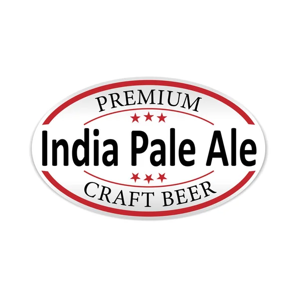Premium Pale Ale Craft Beer Papier Web Badge Logo-Symbol mit Sternen — Stockvektor