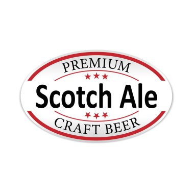 sigorta primi scotch ale zanaat bira kağıt web rozet logo simge yıldız ile