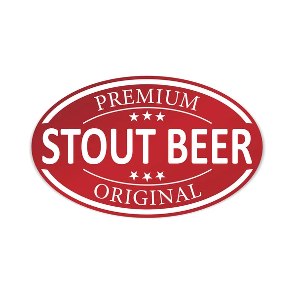 Premium Stout Bier original Papier Web Badge Logo-Symbol mit Sternen — Stockvektor