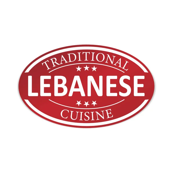 Το εικονίδιο web λογότυπο badge Παραδοσιακή λιβανέζικη κουζίνα χαρτί με αστέρια — Διανυσματικό Αρχείο