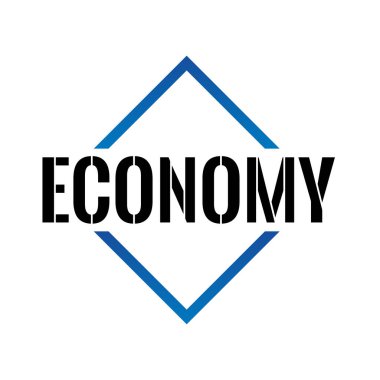 Geometrik üçgen ekonomi vektör logo tasarımı izole