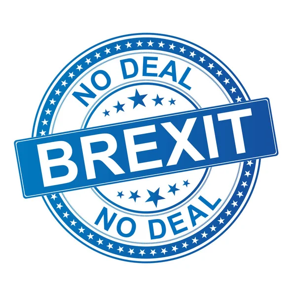 Brexit timbre brexit signe britain laissant eu aucun accord — Image vectorielle