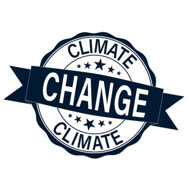 iklim değişikliği grunge kauçuk pul vektör illüstrasyon izole