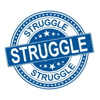 mücadele grunge kauçuk pul vektör illüstrasyon izole