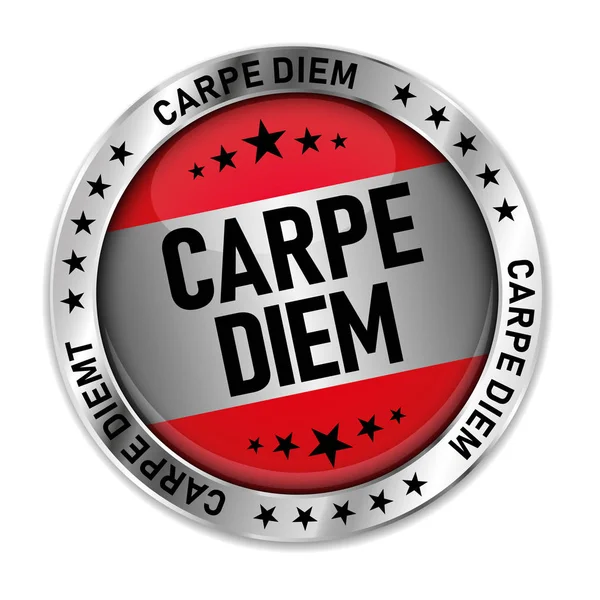 Πρότυπο εικονιδίων Web μετάλλιο Carpe Diem — Διανυσματικό Αρχείο