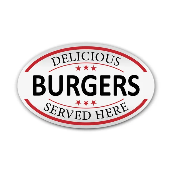 Premium Beef Burgers Vintage Web Paper Label — Vettoriale Stock