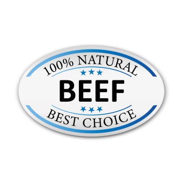 Doğal Beef Amblem Etiket logo tasarım ilham