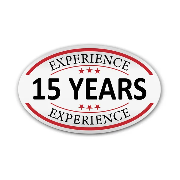 kırmızı vektör illüstrasyon afiş etiket deneyimi 15 yıl